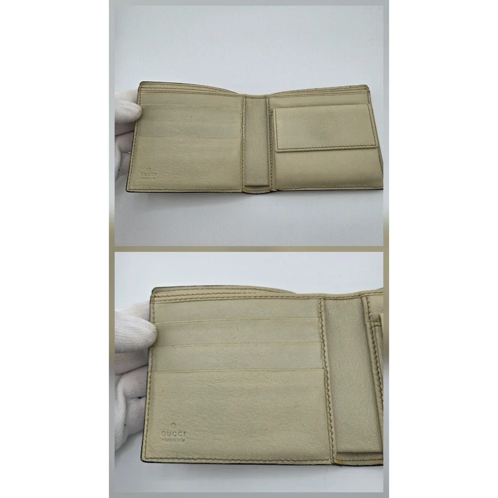 Gucci Guccissima Leather Bifold Wallet Beige Monogram 146223-0416 Mens